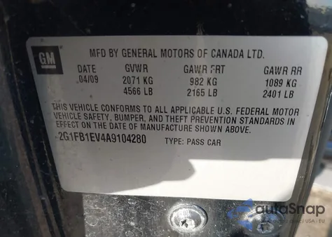 2010 Chevrolet Camaro 1Lt from USA, damaged, VIN 2G1FB1EV4A9104280